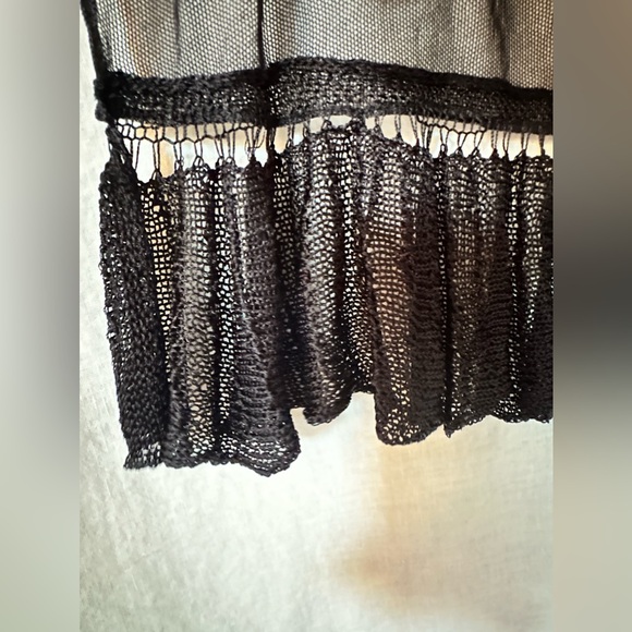 Beaded and Embroidered Black Lace Scarf/Shawl - Picture 11 of 16